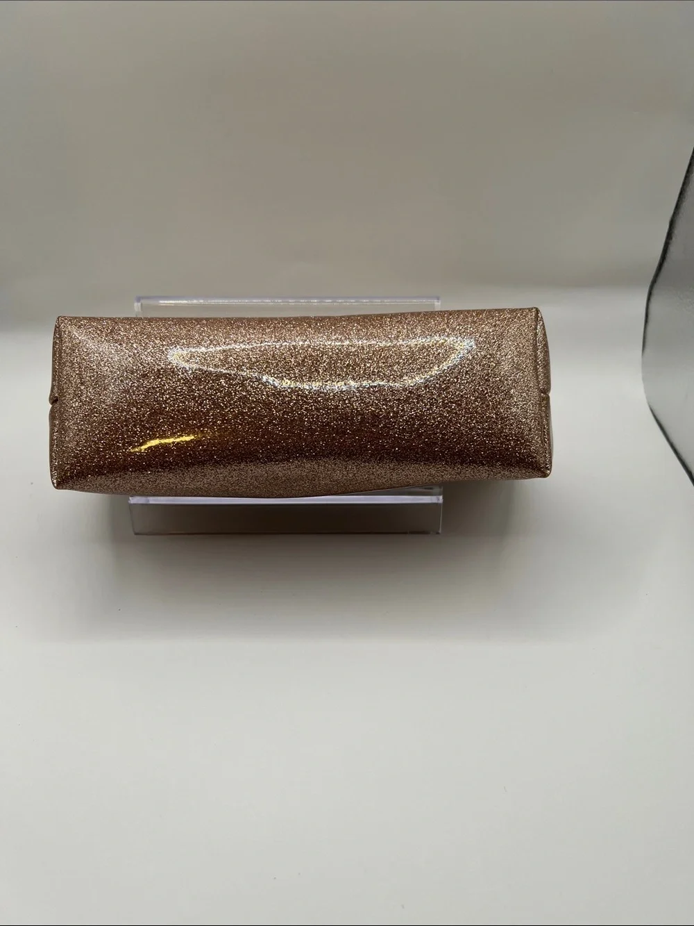 kate spade rose gold glitter cosmetic pouch